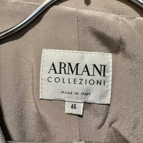 Vintage Armani Collezioni Gray Taupe Blazer Worn 1x Size EU 46 / US L